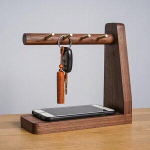 Branched Key Holder Stand - Multi-Hook Entryway Organizer