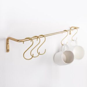 Wall Rail Hook Rack - Slim Entryway Storage Bar
