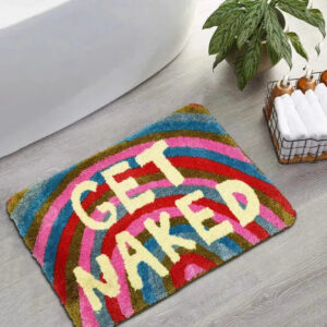 Rainbow Letter Tufted Bath Mat