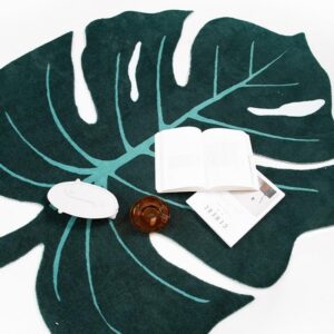 Monstera Leaf Shaped Area Rug