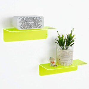 Neon Acrylic Floating Shelf - Colorful Wall Display Organizer