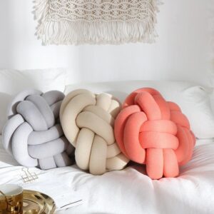 Six-Knot Cotton Decorative Pillow
